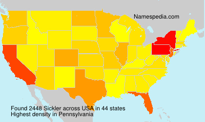 Surname Sickler in USA Surname Sickler in USA