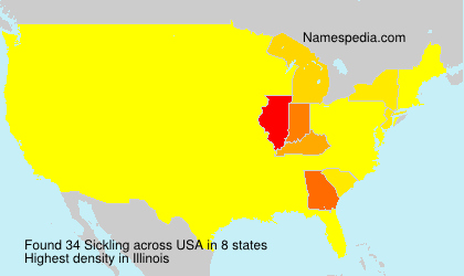 Surname Sickling in USA Surname Sickling in USA