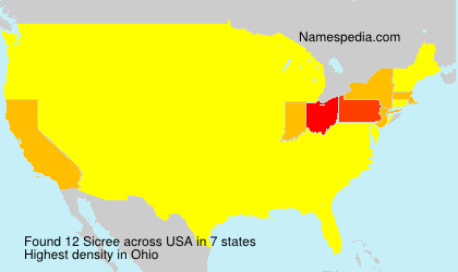 Surname Sicree in USA Surname Sicree in USA