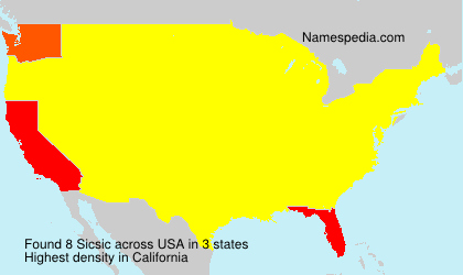 Surname Sicsic in USA Surname Sicsic in USA