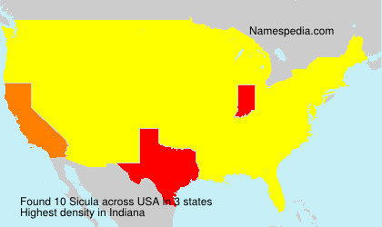 Surname Sicula in USA Surname Sicula in USA