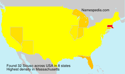 Surname Sicuso in USA Surname Sicuso in USA