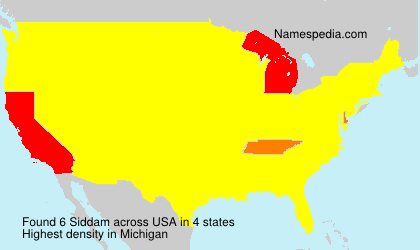 Surname Siddam in USA Surname Siddam in USA
