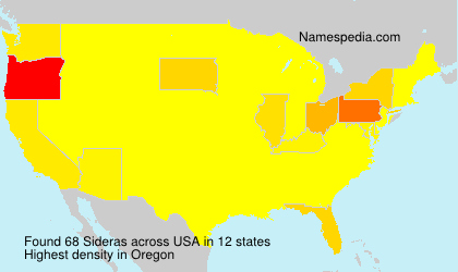 Surname Sideras in USA
