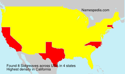 Surname Sidgreaves in USA Surname Sidgreaves in USA