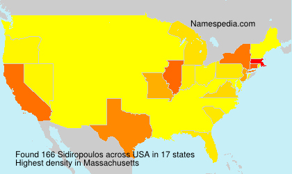 Surname Sidiropoulos in USA Surname Sidiropoulos in USA