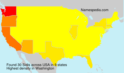 Surname Sidis in USA Surname Sidis in USA