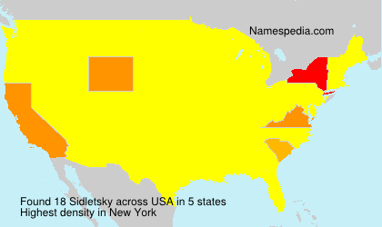 Surname Sidletsky in USA Surname Sidletsky in USA