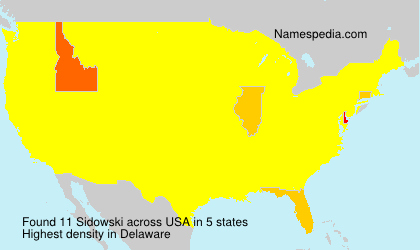 Surname Sidowski in USA Surname Sidowski in USA