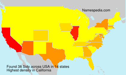 Surname Sidy in USA Surname Sidy in USA