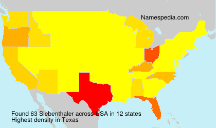 Surname Siebenthaler in USA Surname Siebenthaler in USA