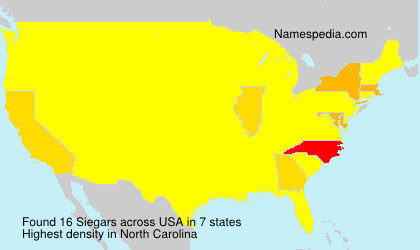 Surname Siegars in USA Surname Siegars in USA