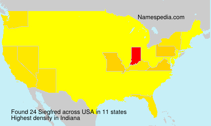 Surname Siegfred in USA Surname Siegfred in USA