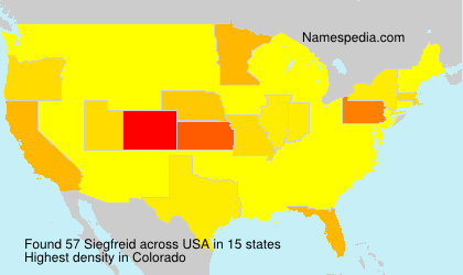 Surname Siegfreid in USA Surname Siegfreid in USA