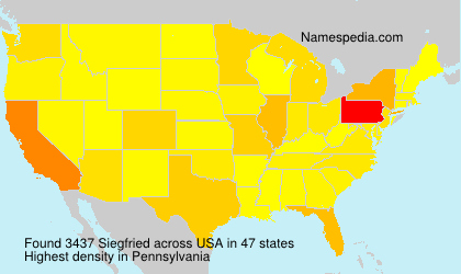Surname Siegfried in USA Surname Siegfried in USA