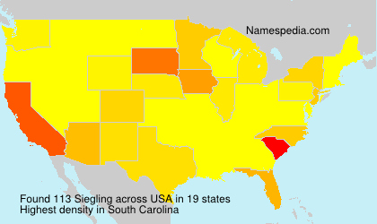 Surname Siegling in USA Surname Siegling in USA