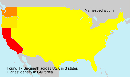 Surname Siegmeth in USA Surname Siegmeth in USA