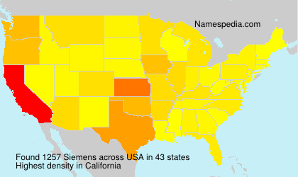 Surname Siemens in USA Surname Siemens in USA