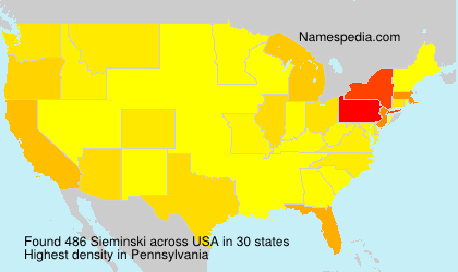 Surname Sieminski in USA Surname Sieminski in USA