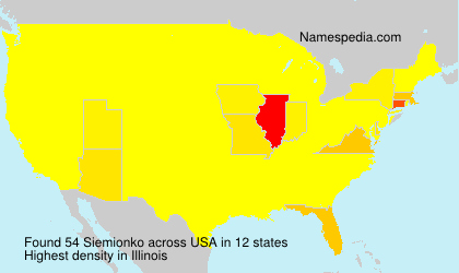 Surname Siemionko in USA