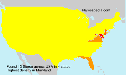 Surname Sierco in USA Surname Sierco in USA