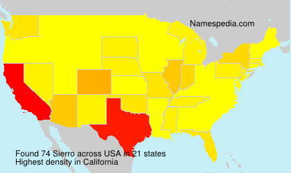 Surname Sierro in USA Surname Sierro in USA