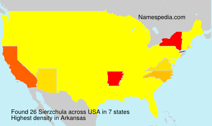 Surname Sierzchula in USA Surname Sierzchula in USA