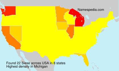 Surname Siese in USA Surname Siese in USA