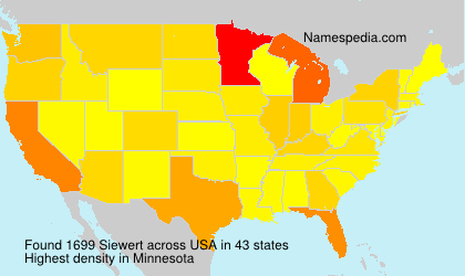 Surname Siewert in USA Surname Siewert in USA