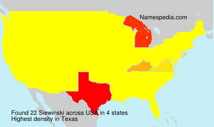 Surname Siewinski in USA Surname Siewinski in USA