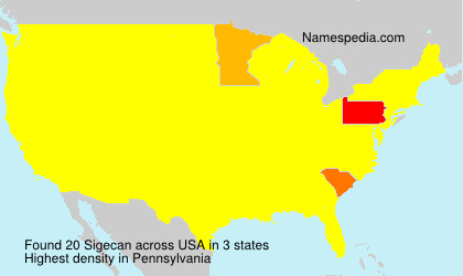 Surname Sigecan in USA Surname Sigecan in USA