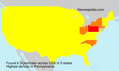Surname Sigenthaler in USA Surname Sigenthaler in USA