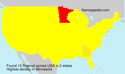 Surname Sigerud in USA Surname Sigerud in USA