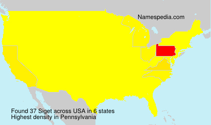 Surname Siget in USA Surname Siget in USA