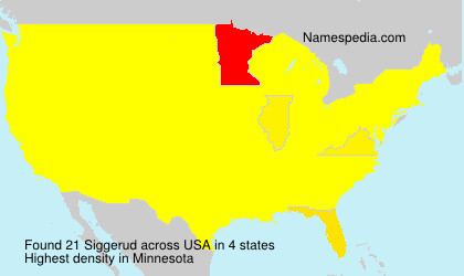 Surname Siggerud in USA Surname Siggerud in USA