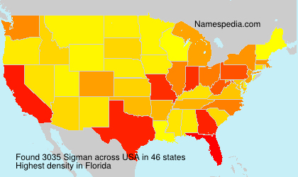Surname Sigman in USA Surname Sigman in USA