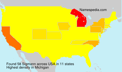 Surname Sigmann in USA Surname Sigmann in USA