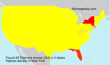 Surname Sigmone in USA Surname Sigmone in USA
