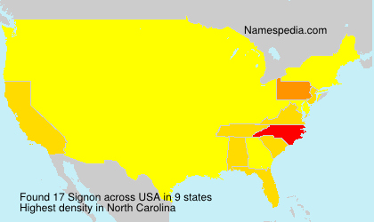 Surname Signon in USA Surname Signon in USA