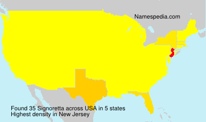 Surname Signoretta in USA Surname Signoretta in USA