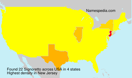 Surname Signoretto in USA Surname Signoretto in USA