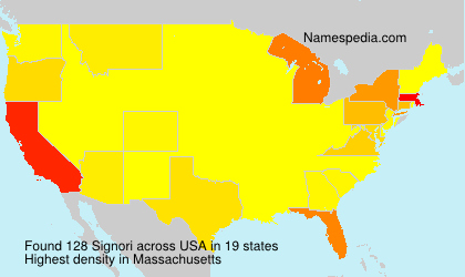 Surname Signori in USA Surname Signori in USA
