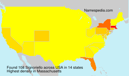 Surname Signoriello in USA Surname Signoriello in USA