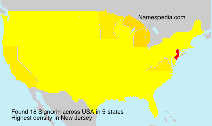 Surname Signorin in USA Surname Signorin in USA