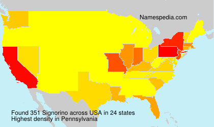 Surname Signorino in USA Surname Signorino in USA