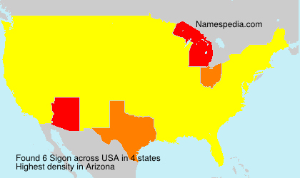 Surname Sigon in USA Surname Sigon in USA