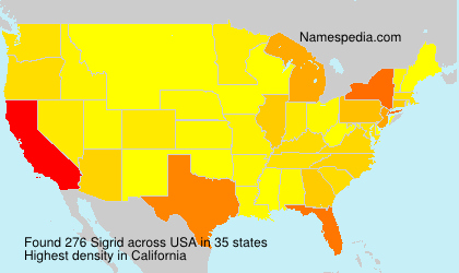 Surname Sigrid in USA Surname Sigrid in USA