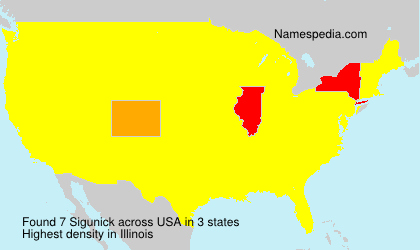 Surname Sigunick in USA Surname Sigunick in USA