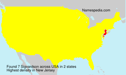 Surname Sigvardson in USA