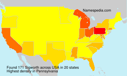 Surname Sigworth in USA